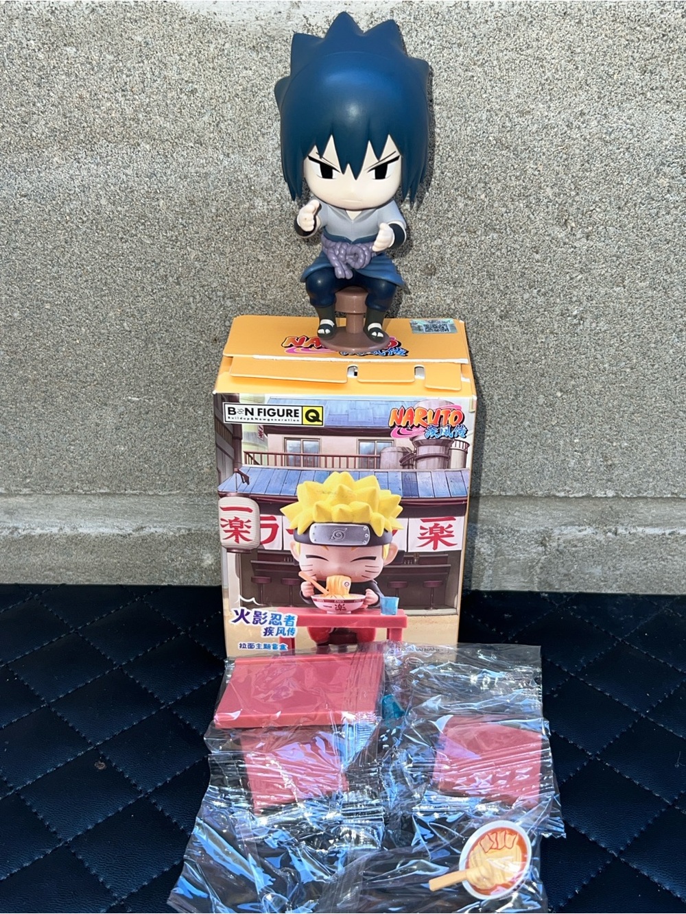 Naruto Shippuden BN Figure Q Ramen Series Bandai MiniFigure Sasuke Uchiha